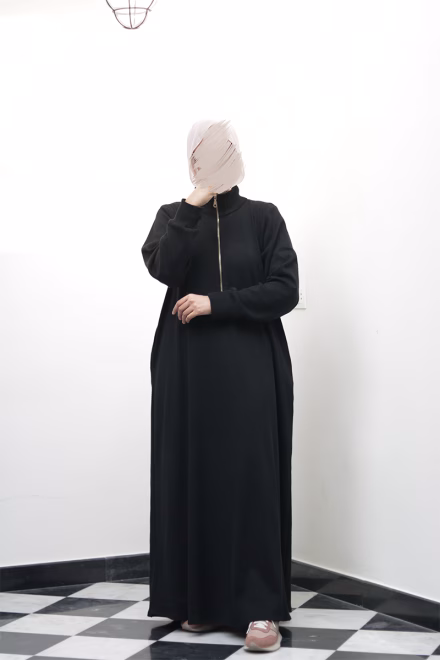 Black Knit Abaya
